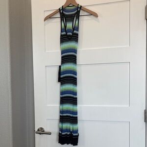 bebe Multicolor Striped Sleeveless Dress